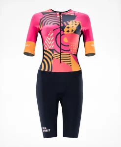 Her Spirit Long Course Tri Suit Patchwork- Women's
