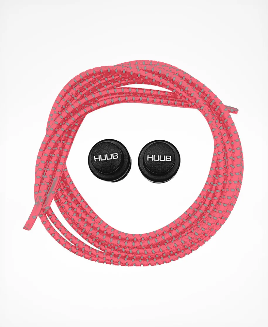 HUUB Elastic Laces with Locks - Coral