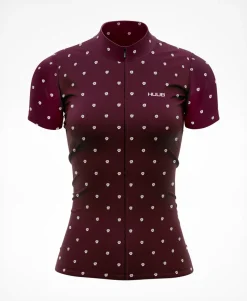 La Fleur Short Sleeve Jersey Grape Flowers - Women's