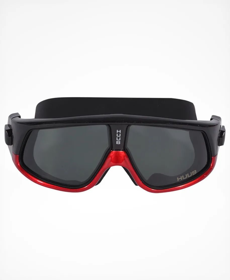 Ryft Open Water Swim Mask Black / Red - Dark Smoke Lens