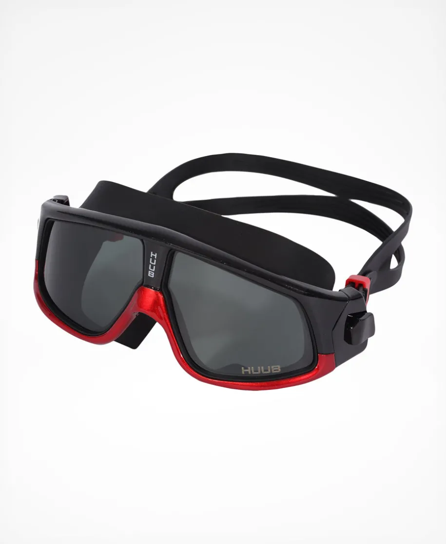 Ryft Open Water Swim Mask Black / Red - Dark Smoke Lens
