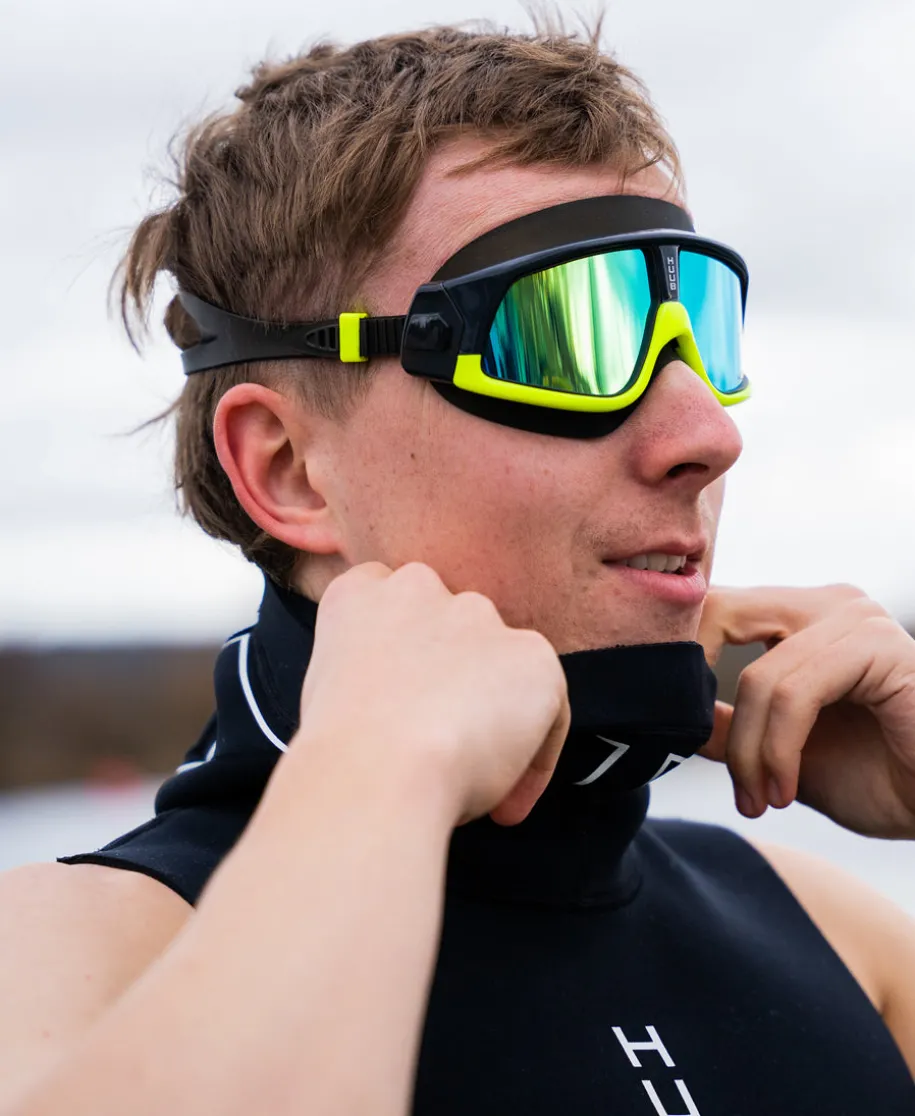 Ryft Open Water Swim Mask Met Black / Yellow - Polarised Gold