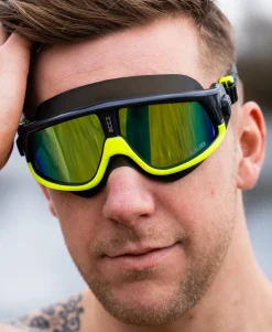 Ryft Open Water Swim Mask Met Black / Yellow - Polarised Gold