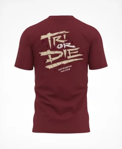 Tri Or Die T-Shirt Maroon