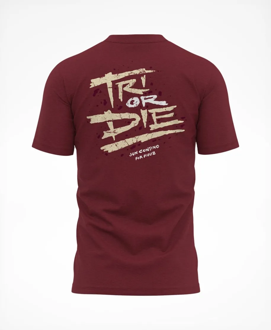 Tri Or Die T-Shirt Maroon